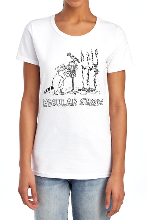 Regular Show Sketch Womens T-Shirt