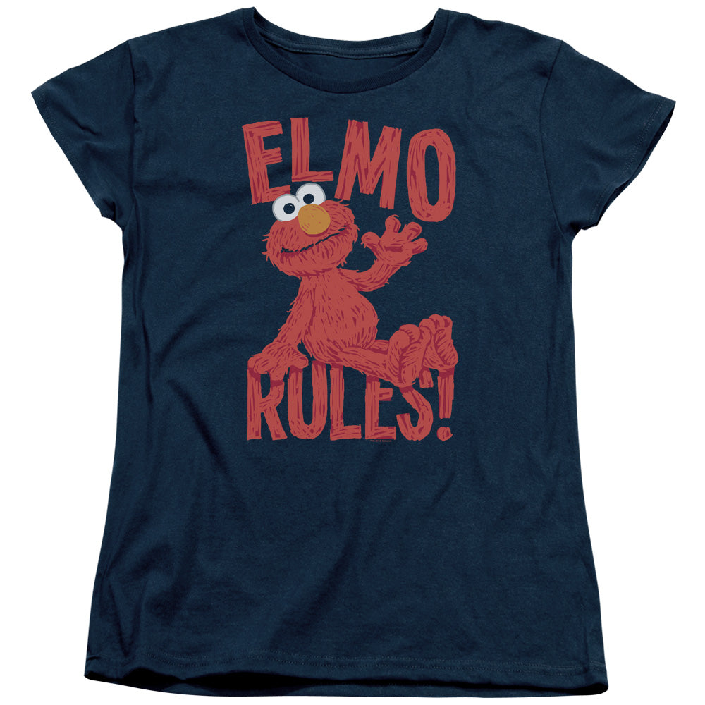 Sesame Street Elmo Rules Womens T-Shirt