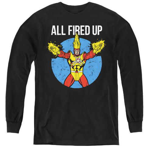 Justice League Firestorms Party Youth Long Sleeve T-Shirt