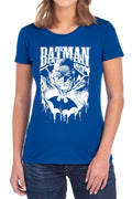 Batman Bat Metal Womens T-Shirt