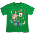 Spongebob Squarepants Christmas, Make It Merry with Patrick Youth/Toddler T-Shirt