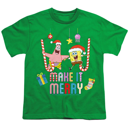 Spongebob Squarepants Christmas, Make It Merry with Patrick Youth/Toddler T-Shirt