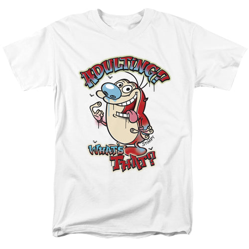 Ren and Stimpy Adulting Graffiti T-Shirt