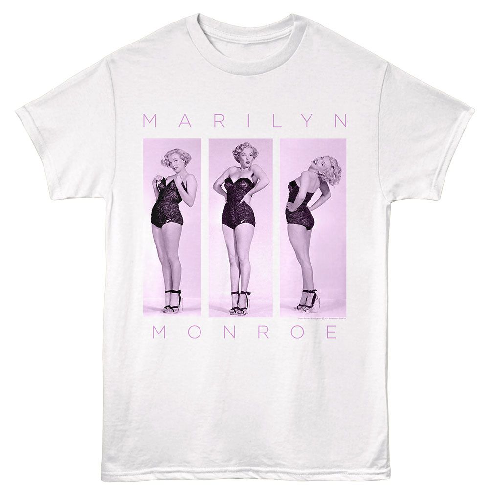 Three Poses Marilyn Monroe t-shirt in white