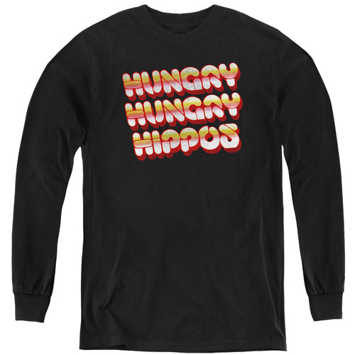 Hungry Hungry Hippos Hungry Vintage Logo Youth Long Sleeve T-Shirt