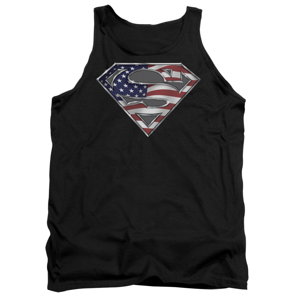 Superman All American Shield Black Tank Top