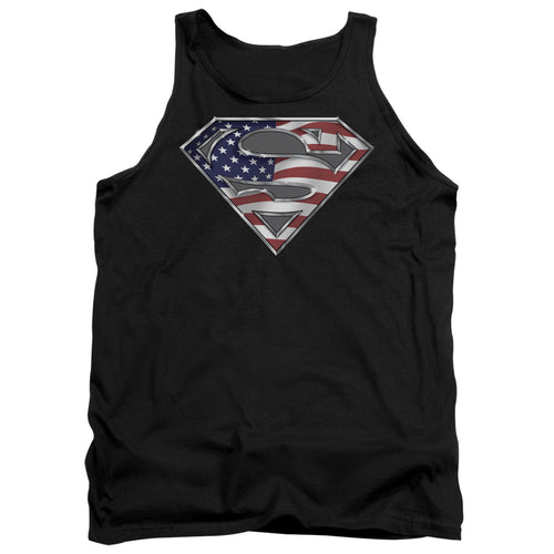 Superman All American Shield Black Tank Top