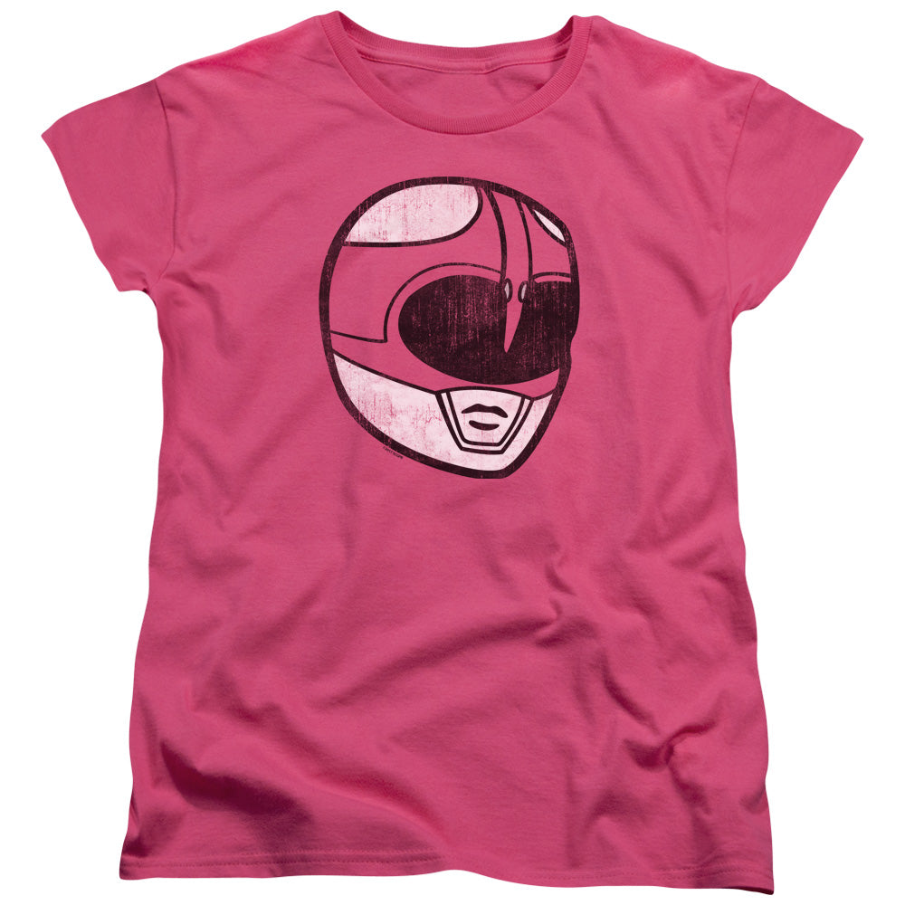Mighty Morphin Power Rangers Pink Ranger Mask Womens T-Shirt