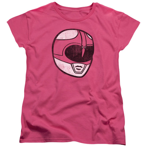 Mighty Morphin Power Rangers Pink Ranger Mask Womens T-Shirt