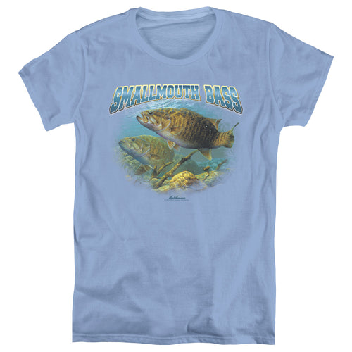 Wild Wings Smallmouth Bass Ganging Up Womens T-Shirt