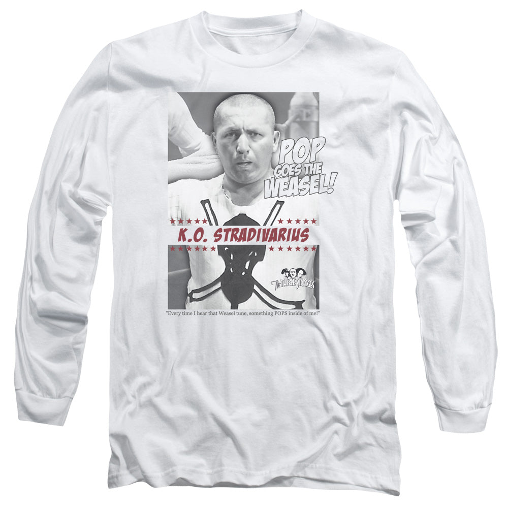 The Three Stooges Pop Goes the Weasel Long Sleeve T-Shirt
