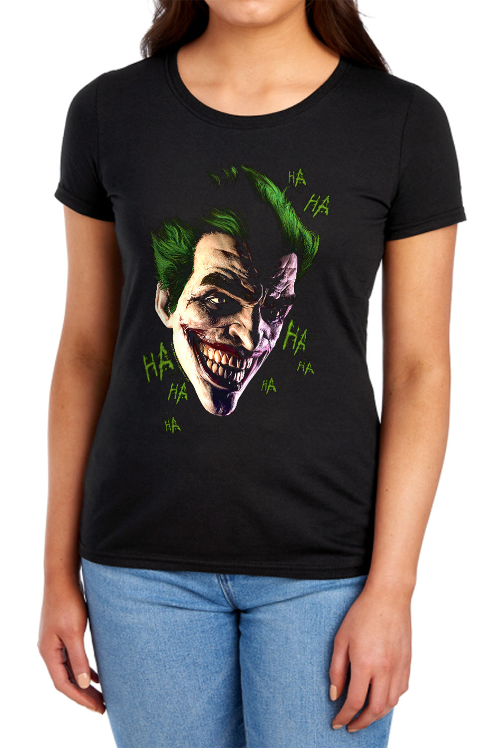 Batman Joker Grim Womens T-Shirt