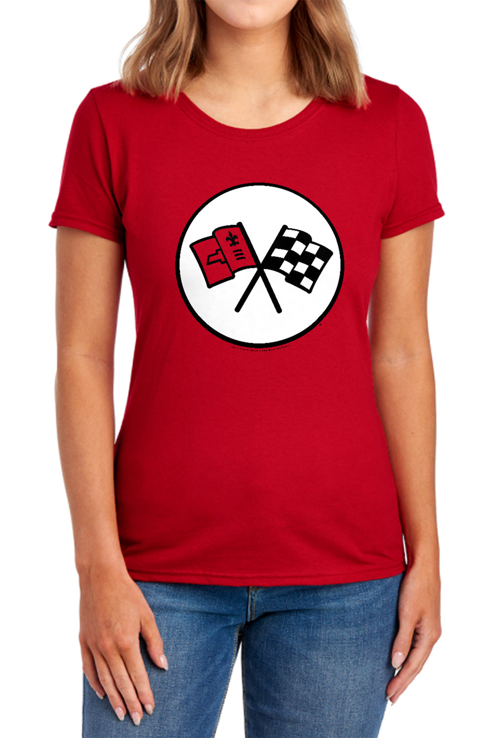 Chevy 2ND Gen Vette Logo Womens T-Shirt