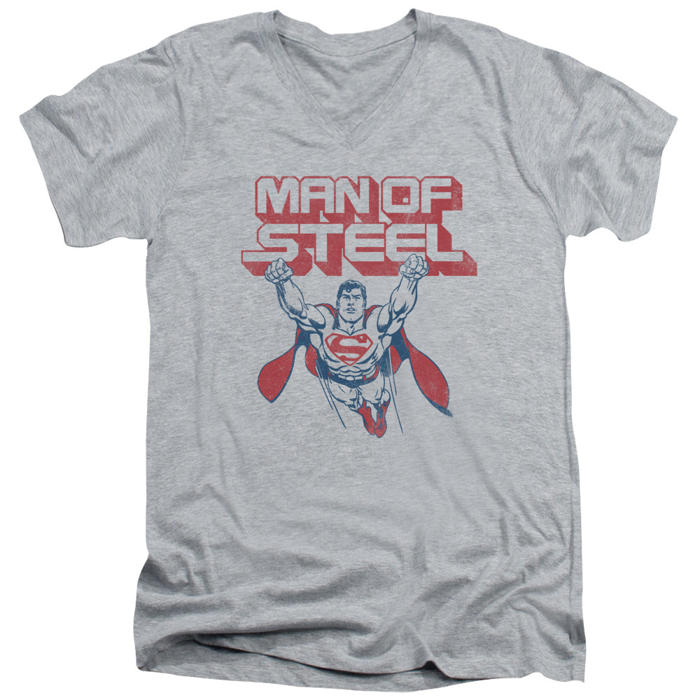 Superman Steel Retro V-Neck T-Shirt