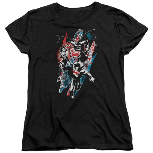 Batman v Superman Ripped Trio 2 Womens T-Shirt