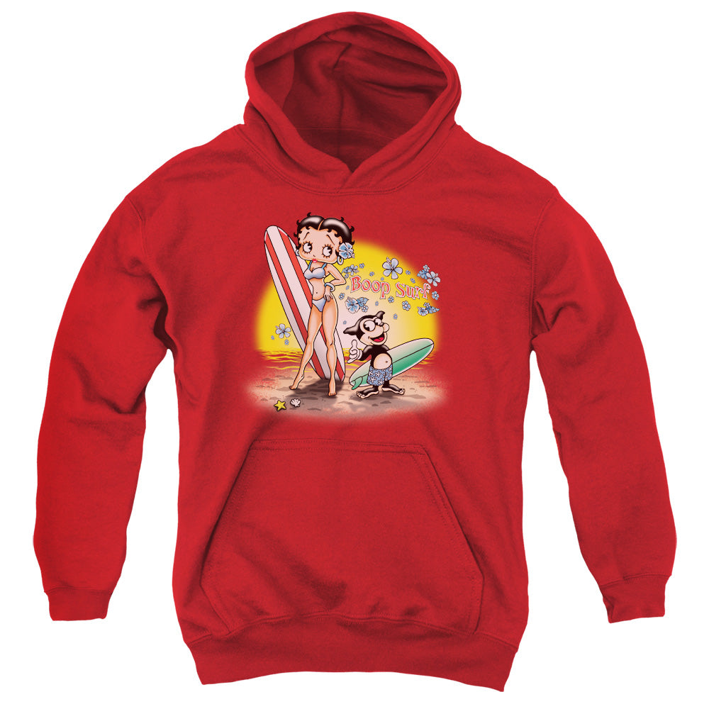 Betty Boop Boop Surf Beach Youth Hoodie
