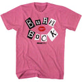 The Burn Book Mean Girls t-shirt in retro pink heather