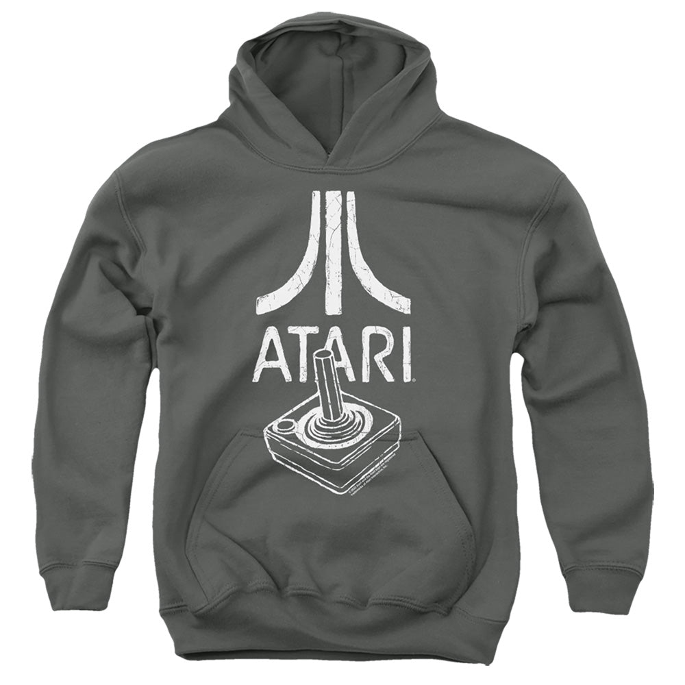 Atari Joystick Logo Charcoal Youth Hoodie