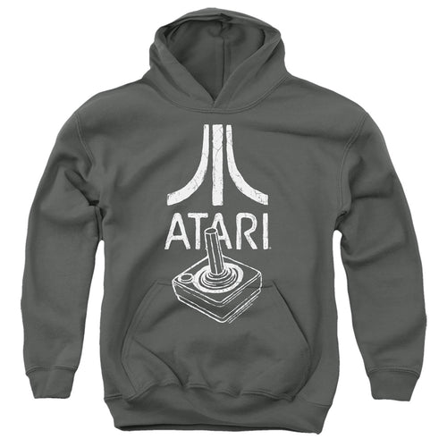 Atari Joystick Logo Charcoal Youth Hoodie