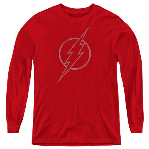 DC Comics Flash Line Logo 3 Youth Long Sleeve T-Shirt