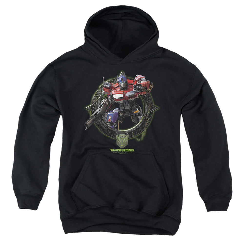 Transformers Optimus Prime Circle Frame Youth Hoodie