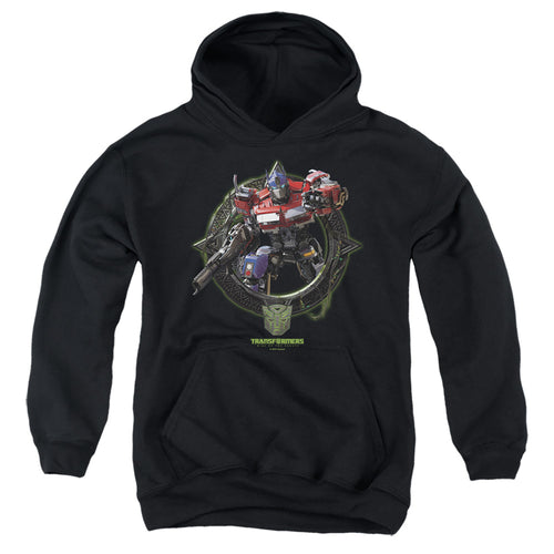Transformers Optimus Prime Circle Frame Youth Hoodie