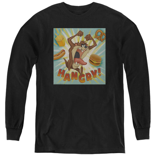 Looney Tunes Taz Hangry Youth Long Sleeve T-Shirt