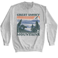 Sport Gray National Parks sweatshirt featuring National Parks Great Smoky Mountains Bear design