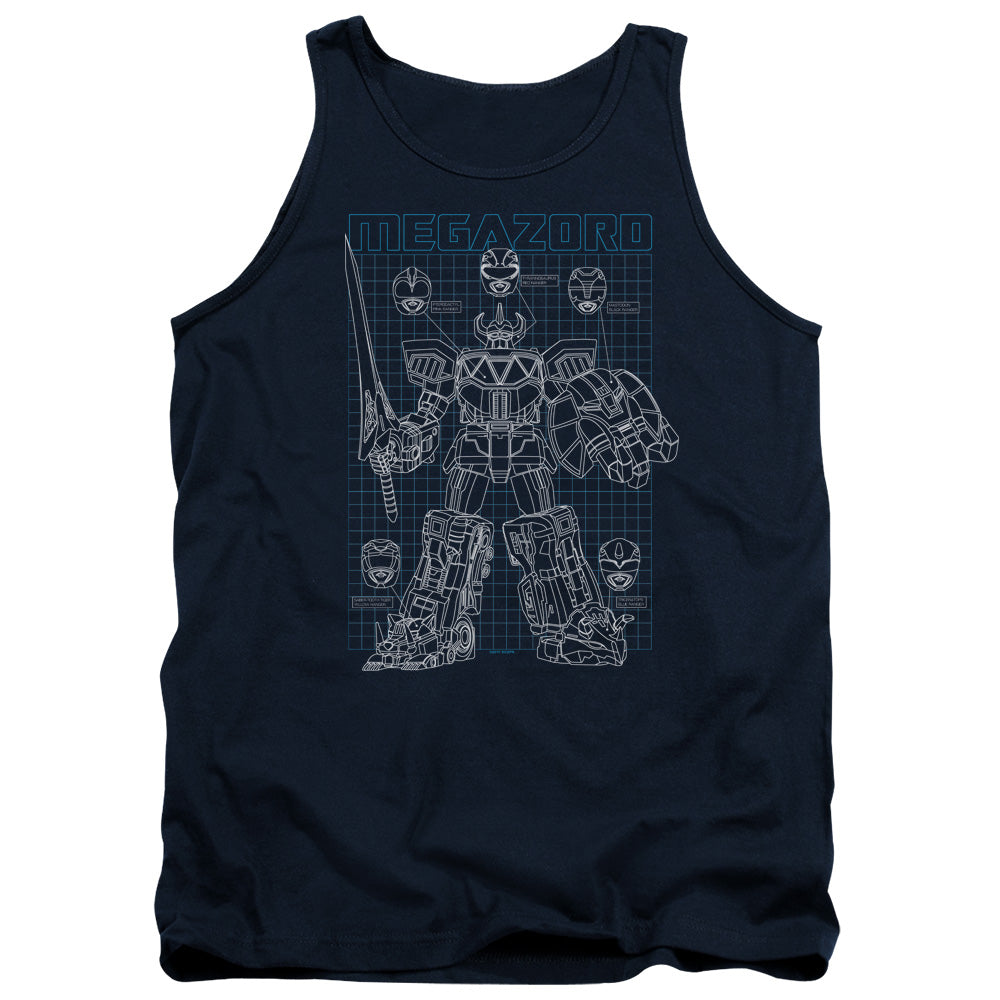 Mighty Morphin Power Rangers Mega Plans Tank Top