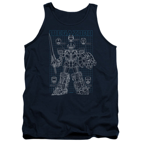 Mighty Morphin Power Rangers Mega Plans Tank Top