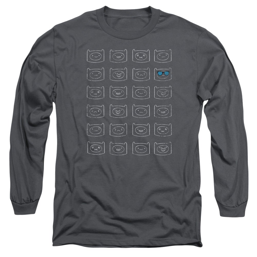 Adventure Time Finn Faces Long Sleeve T-Shirt