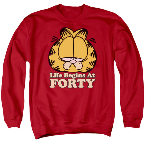 Garfield Life Begins At Forty Crewneck Sweatshirt