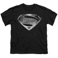Justice League Superman Black Suit Metallic Symbol Youth/Toddler T-Shirt