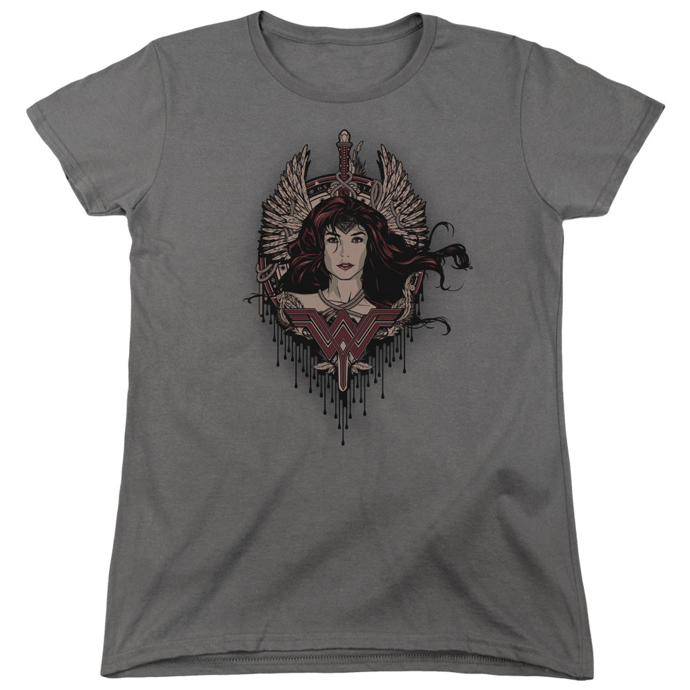 Batman v Superman Winged Goddess Womens T-Shirt