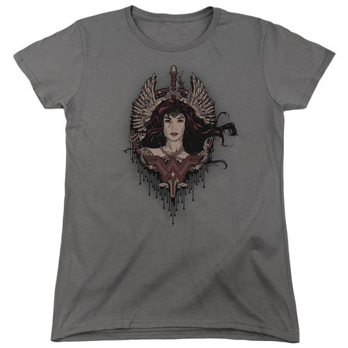 Batman v Superman Winged Goddess Womens T-Shirt