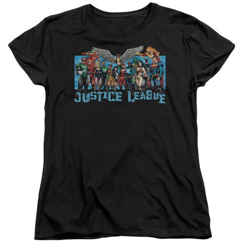 Justice League League Lineup Womens T-Shirt