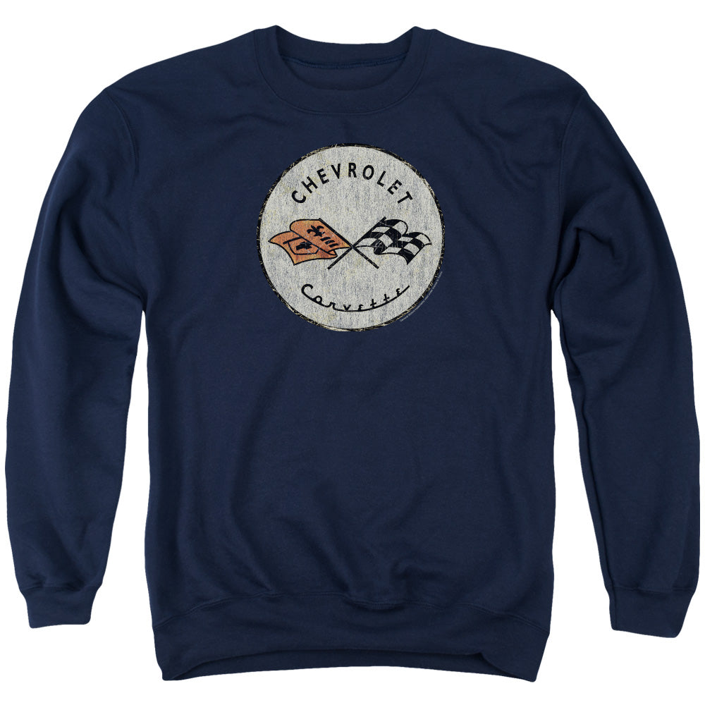 Chevy Old Vette Navy Crewneck Sweatshirt