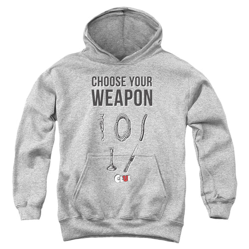 Clue Choose Your Weapon Youth Hoodie