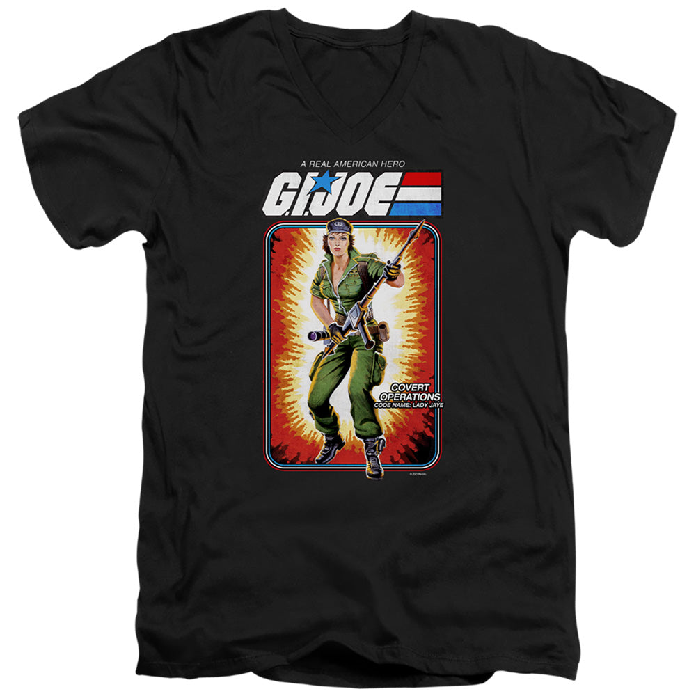 G.I. Joe Lady Jaye Card V-Neck T-Shirt