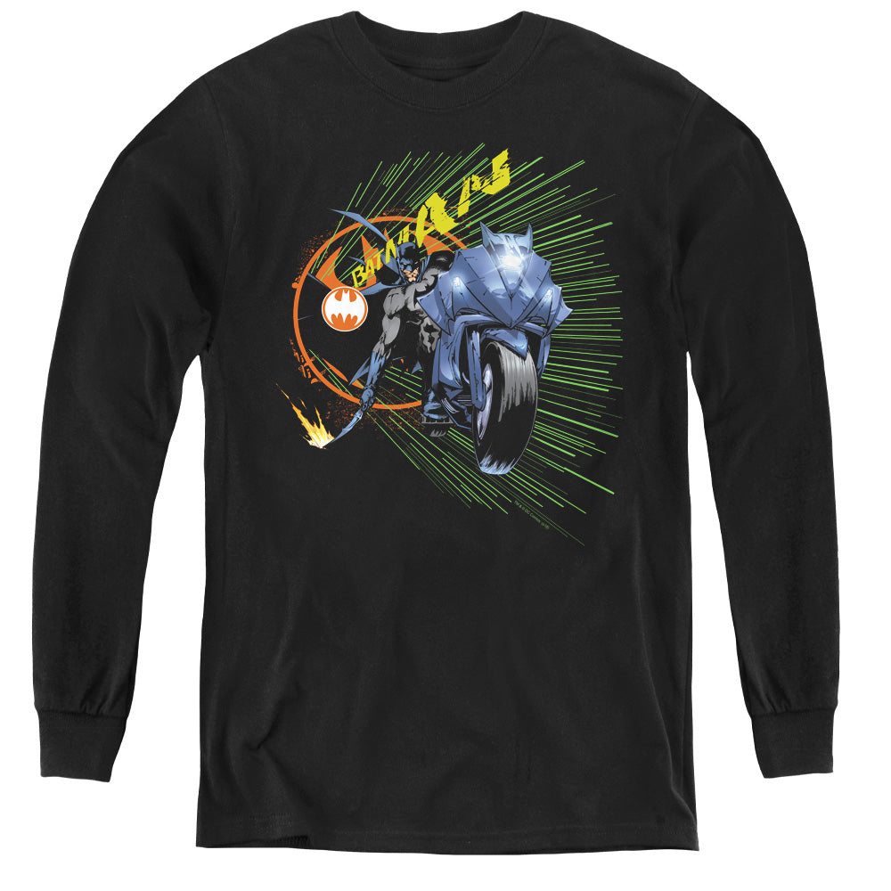 Batman Batcycle Youth Long Sleeve T-Shirt