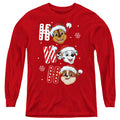 Paw Patrol Chase Marshall Rubble Christmas Santa Hats Youth Long Sleeve T-Shirt