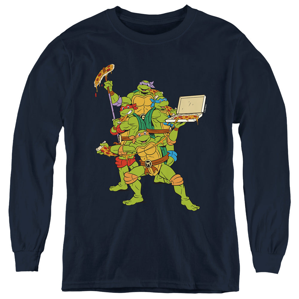 Teenage Mutant Ninja Turtles Pizza Party Youth Long Sleeve T-Shirt