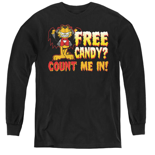 Garfield Count Me In Youth Long Sleeve T-Shirt