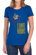 DC Comics I Love Nerds Womens T-Shirt