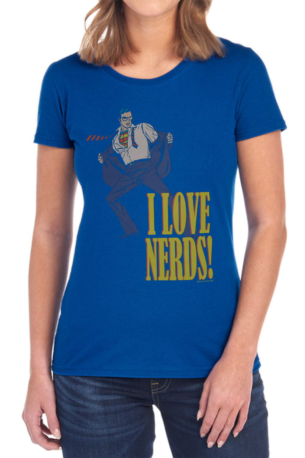 DC Comics I Love Nerds Womens T-Shirt