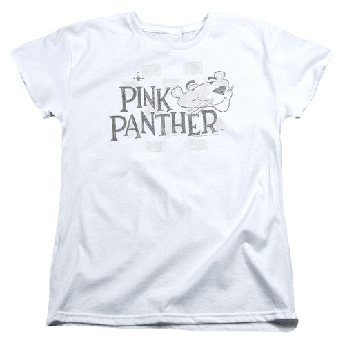 Pink Panther Sketch Logo Womens T-Shirt