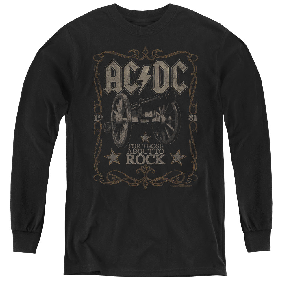 AC/DC Rock Label Youth Long Sleeve T-Shirt