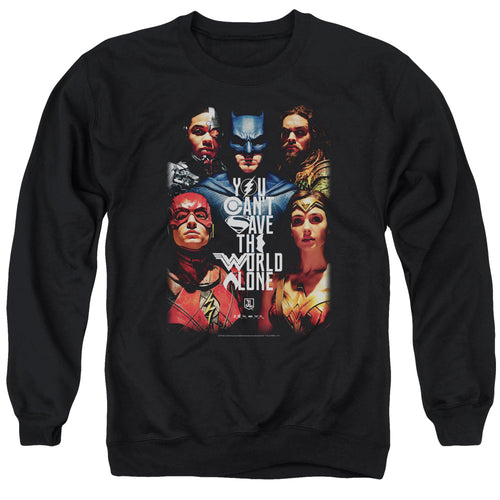 Justice League Save The World Poster Crewneck Sweatshirt