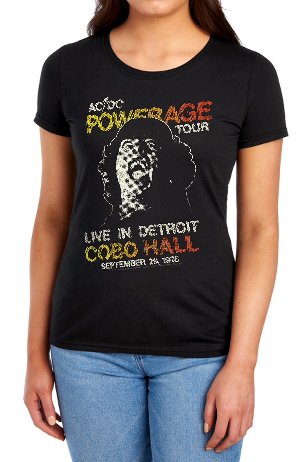 AC/DC Powerage Tour Womens T-Shirt