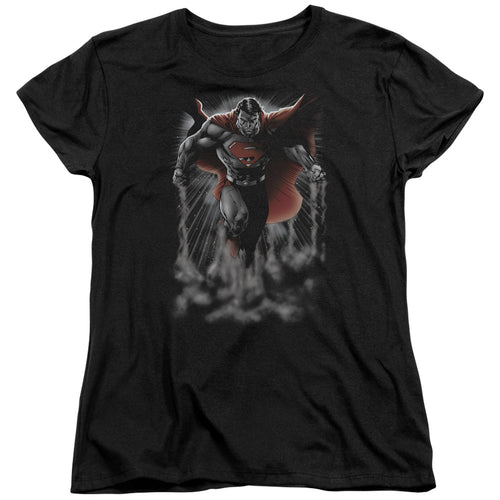 Superman Above the Clouds Womens T-Shirt